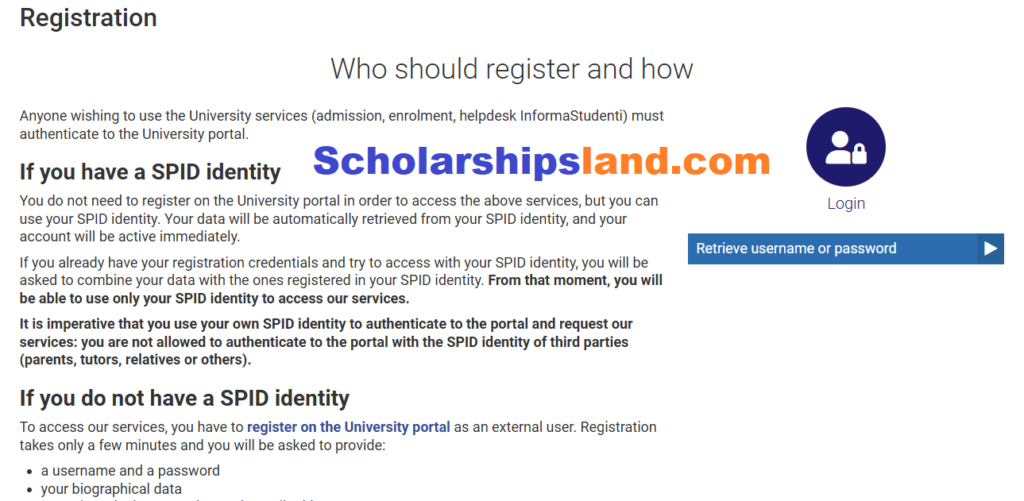University of Milan DSU Regional Scholarship 2026/27