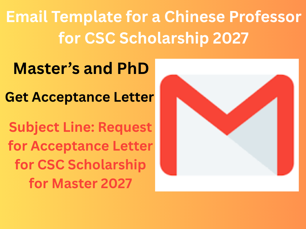 Email Template for Chinese Professor for CSC Scholarship 2027