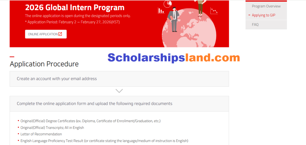 GIST South Korea Scholarship 2027