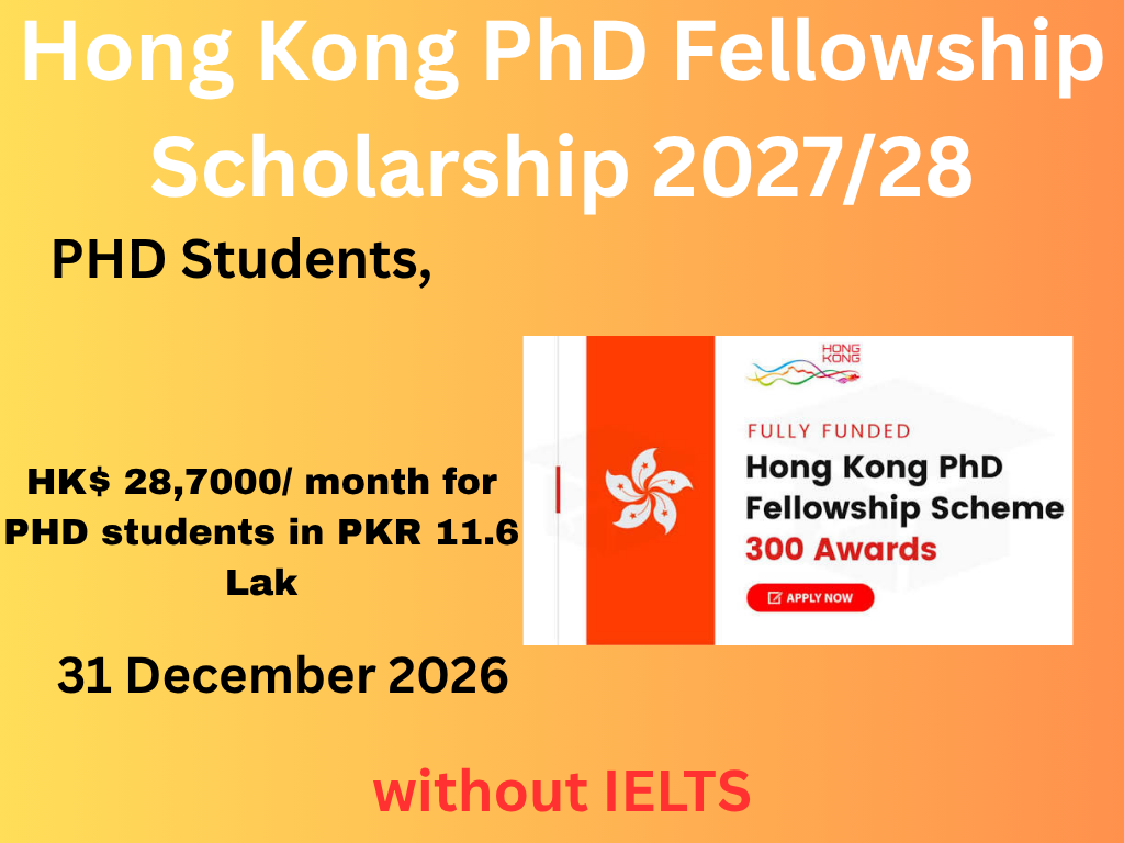 Hong Kong PhD Fellowship Scholarship 2027/28