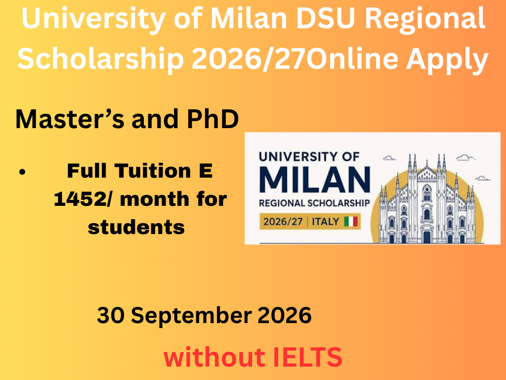 University of Milan DSU Regional Scholarship 2026/27