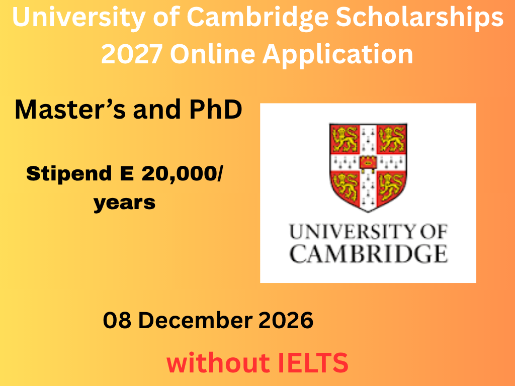 University of Cambridge Scholarships 2027