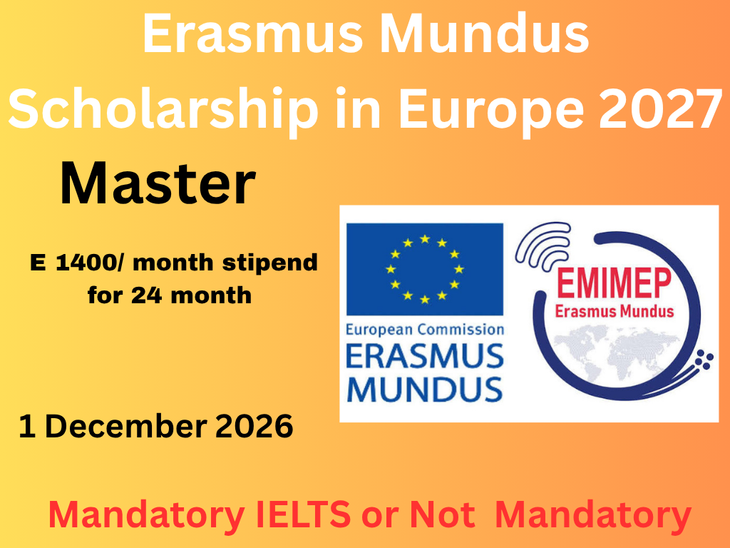 Erasmus Mundus Scholarship in Europe 2027