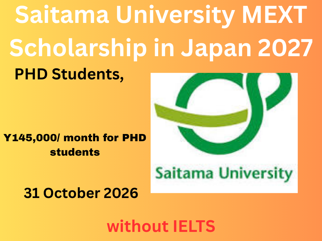 Saitama University MEXT Scholarship in Japan 2027