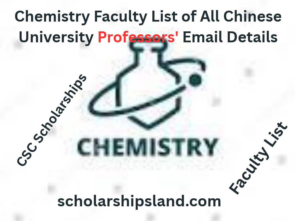 Chemistry Faculty List of all Chinese