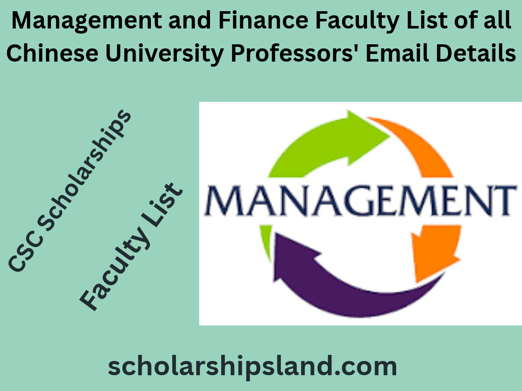Management and Finance Faculty List of all