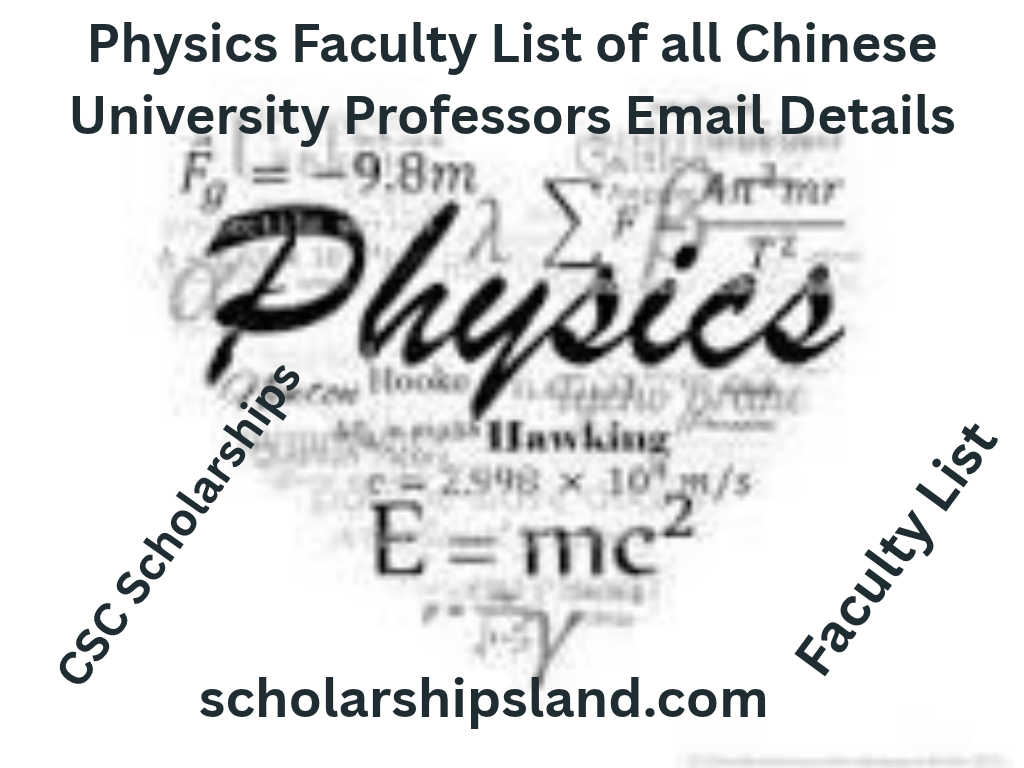 Physics Faculty List of all Chinese