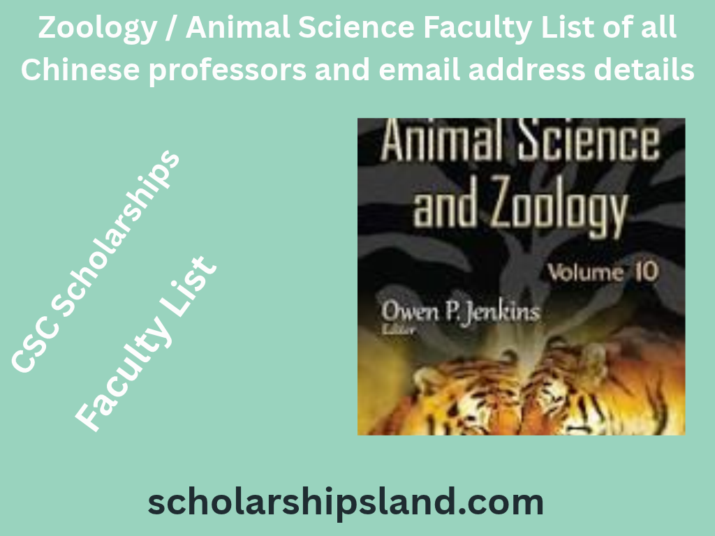Zoology/Animal Science Faculty List