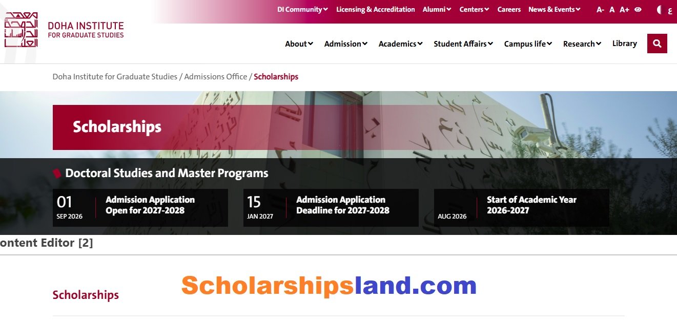 Doha Institute Tamim Scholarship 2027