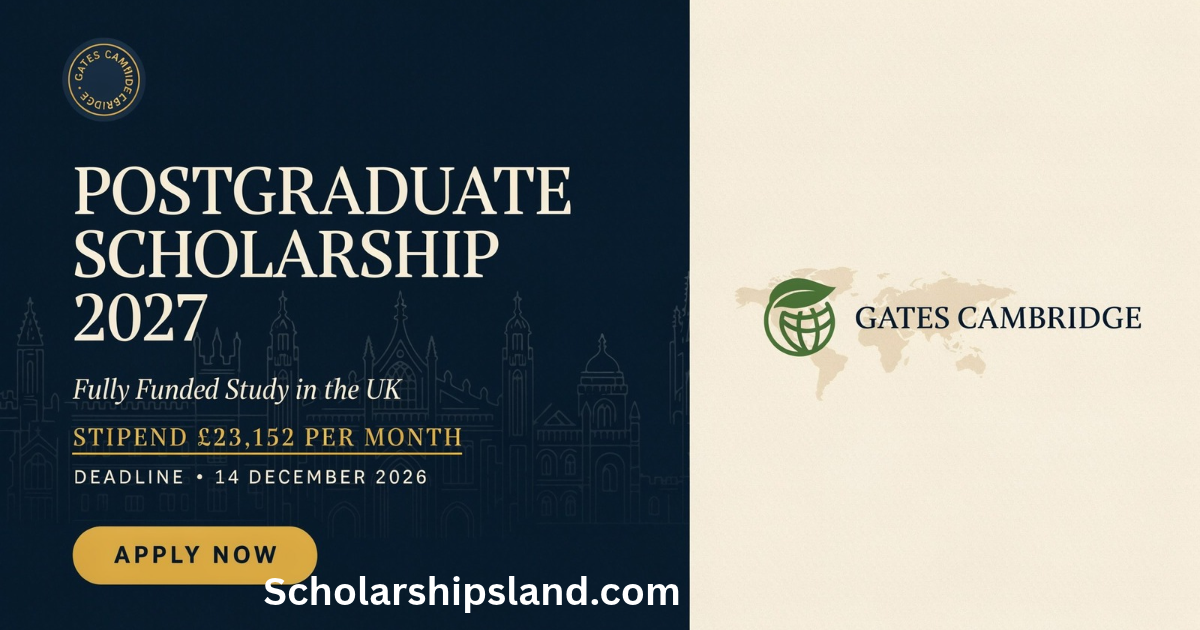 Gates Cambridge Postgraduate Scholarship 2027