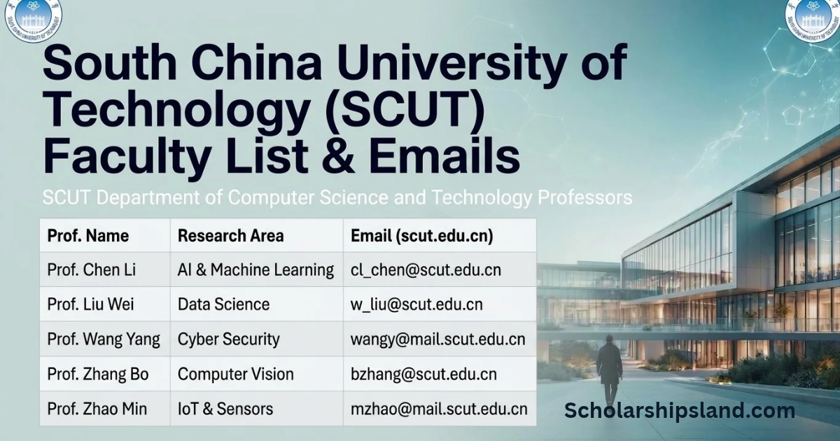 South China University of Technology Faculty List