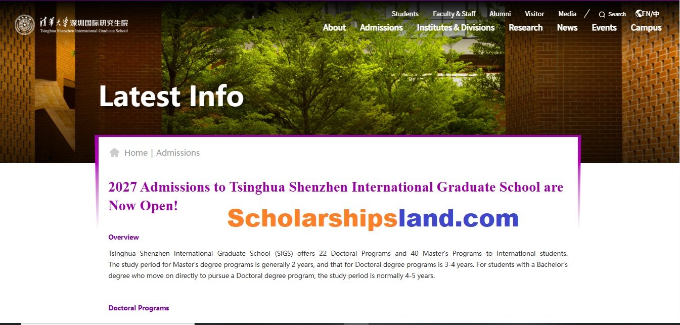 Tsinghua University Scholarship 2027